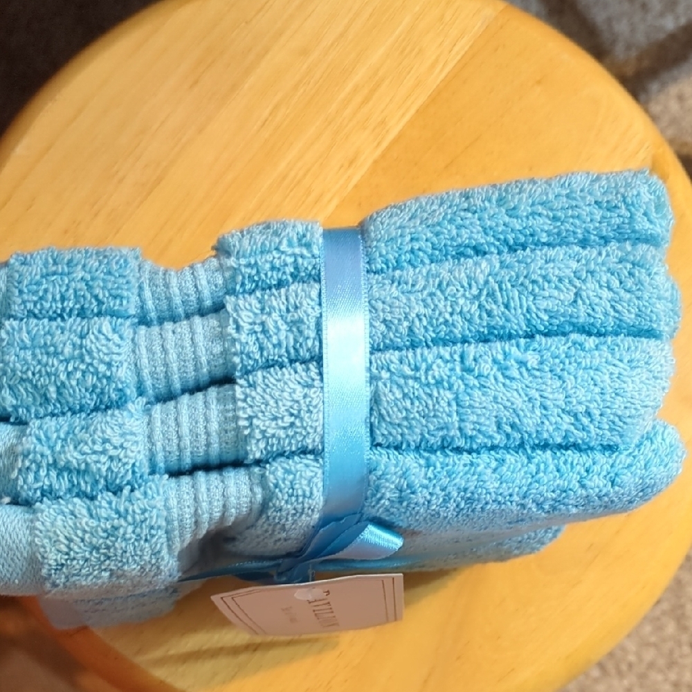 Pavilion Blue Washcloth Set - Picture 3 of 3